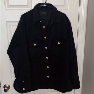 All Saints Men’s Black Peacoat NWOT Sz XXL